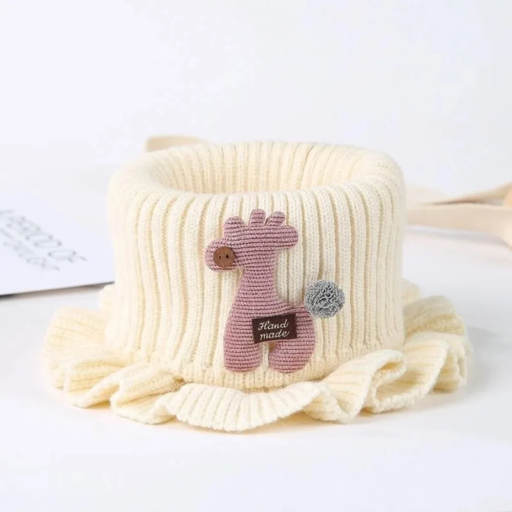 Szalik dziecięcy zimowy ocieplacz na szyję dla dzieci chłopców dziewcząt wełniany dziergany wąsy jednolity ciepły szydełkowany szaliki w kratę modny dla lalek