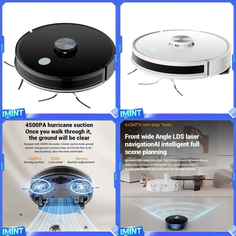 Map No-go Zone Industrial Self Cleaning Strong Suction Vacuum Cleaner Brush-less APP Floor Cleaning