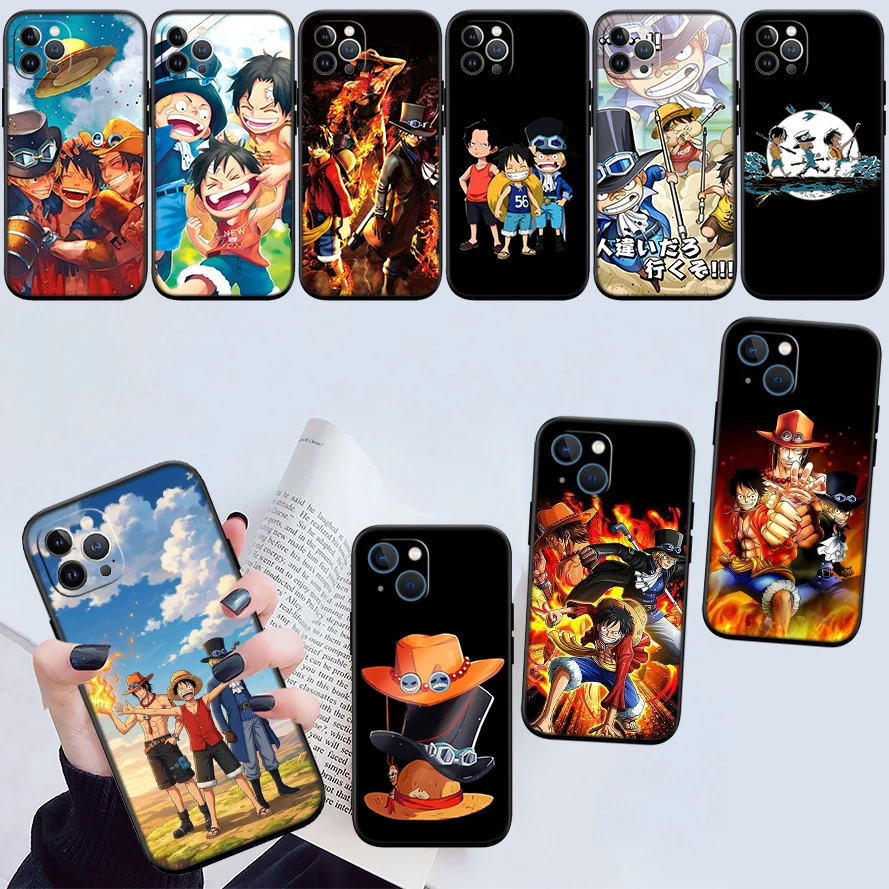 HU32 One Piece ACE Luffy Sabo New High-End Phone Case for Redmi Note 8 9 Pro Max 9S 9T 9C NFC A7 8T 8A 10A A3 A3X A4