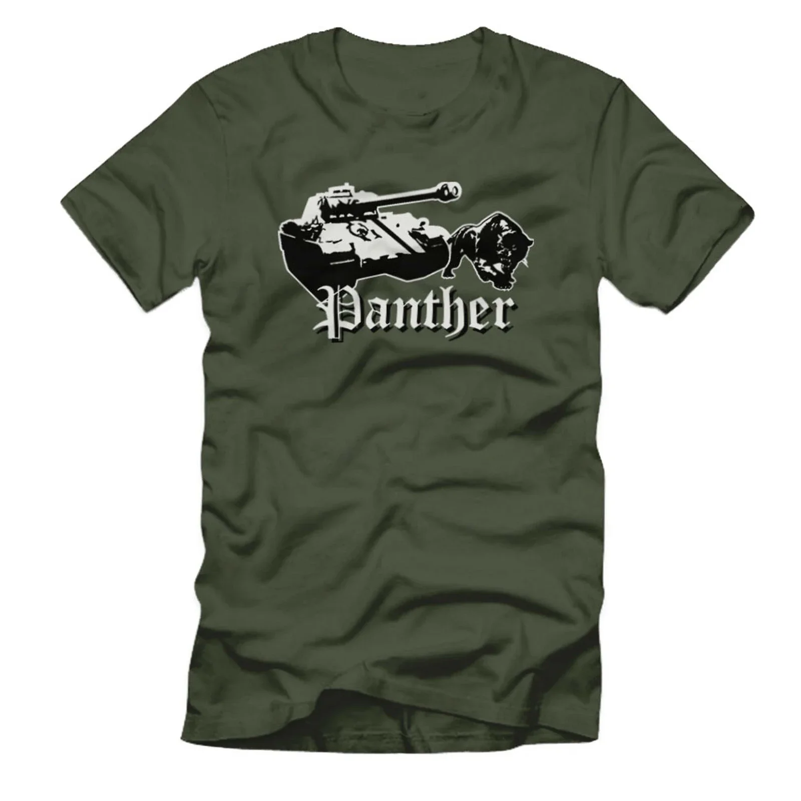 Panther Panzer Panzerkampfwagen V SdKfz 171 Mittlerer Panzer - T Shirt  Men's 100% Cotton Casual T-shirts Loose Top Size S-3XL