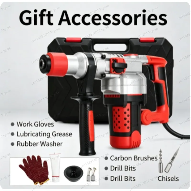 2200W 220V Heavy Duty Rotary Hammer Drill Industry Multifunction Impact Drill 3 In1 Electric Pick Tools for Concrete Metal Stone