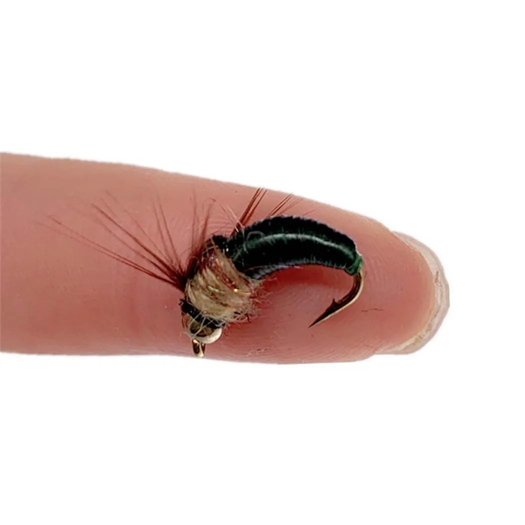Ninfa Scud hundimiento con cabeza de cuentas de latón – mosca - imagen 2
