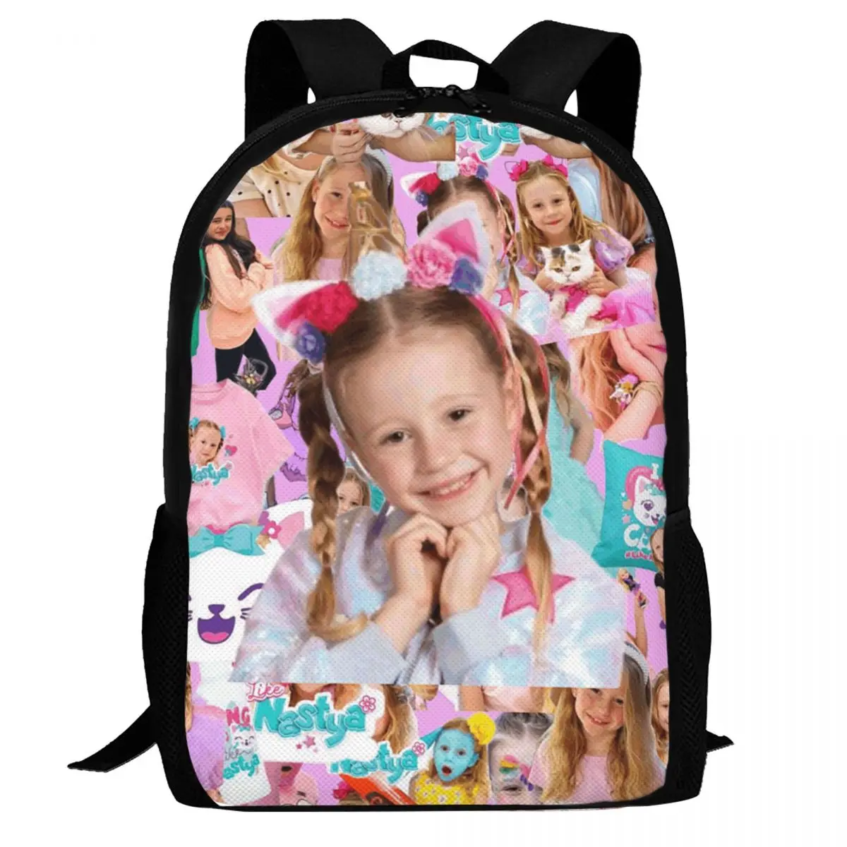 

Cute Like Nastya Kawaii Cartoon Backpack Daypack Large Capacity Kids BookBag School Bag Shoulder Bags for Men Women