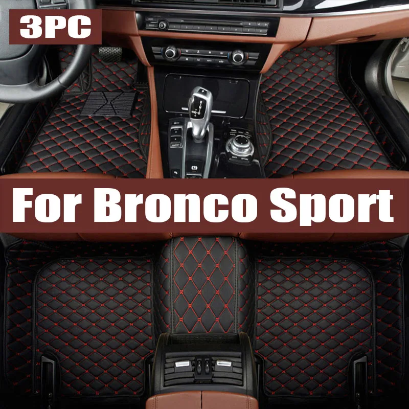 

TPE 3D Car Floor Mats Cargo Liner Trunk Pad for Bronco Sport 2021-2023 2024 Black Carpet Foot Pads All Weather Left Rudder