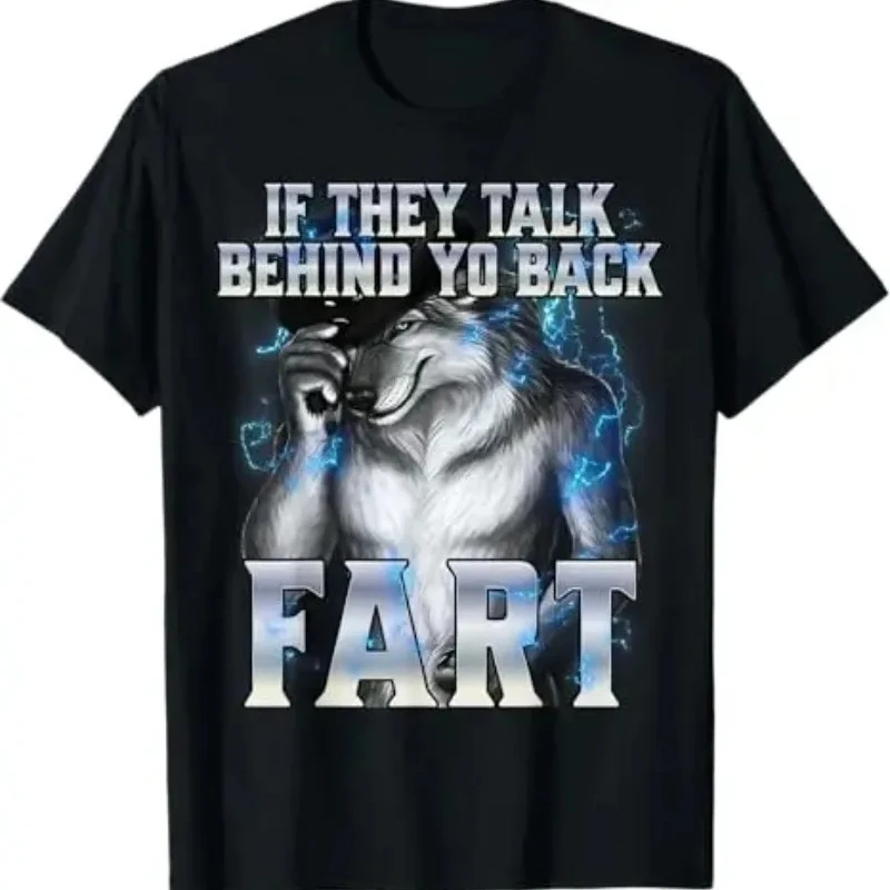 Si hablan detrás de la espalda peido camiseta de mujer Humor divertido ocultar tu esposa la alfa está aquí diciendo camiseta hombres lobo gráfico Top