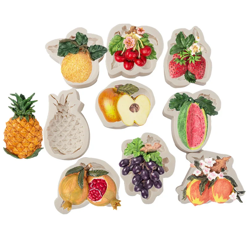 Mirosie Simulation Vegetable Series Silicone Molds Pea Mushroom Chili Chocolate Fondant Cake Mold Epoxy Resin Molds Cake Decor