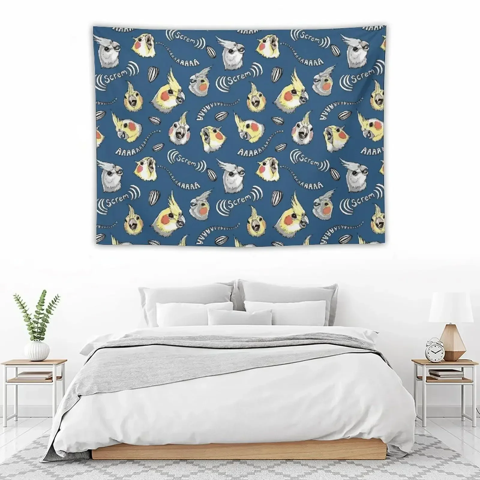 

Cockatiel Screm Tapestry Room Decorator Room Decore Aesthetic Decorative Wall Murals Tapestry