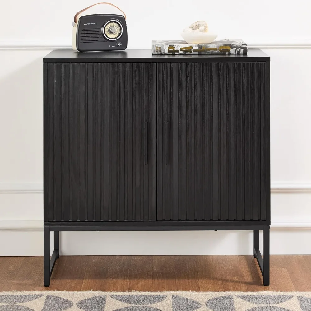 Slatted Sideboard Buffet Cabinet, Entryway Table, Accent Storage Cabinet, Console Table for Hallway, Living Room