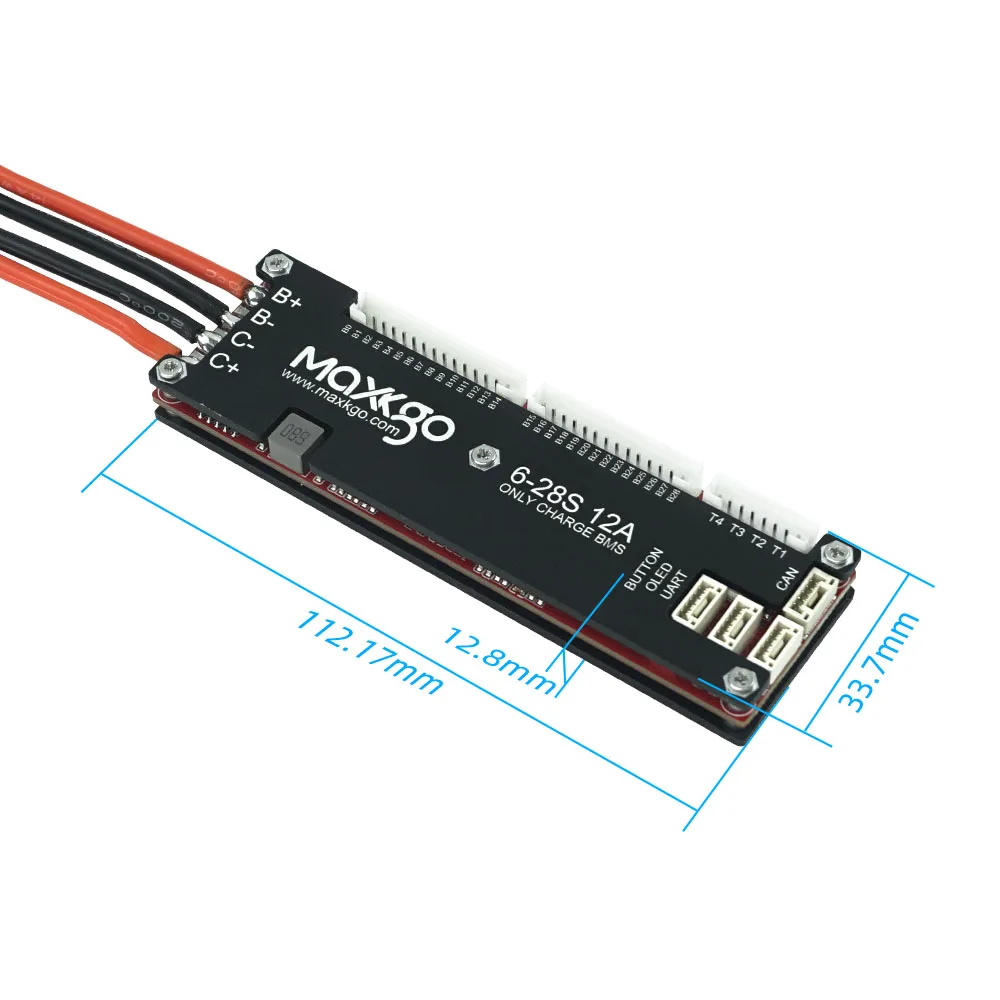 

MAXKGO BT BMS XT 30 6S-28S 12A Charge Only BMS Lithium Battery Protection Board for Onewheel BMS Based on VESC PCB & PCBA