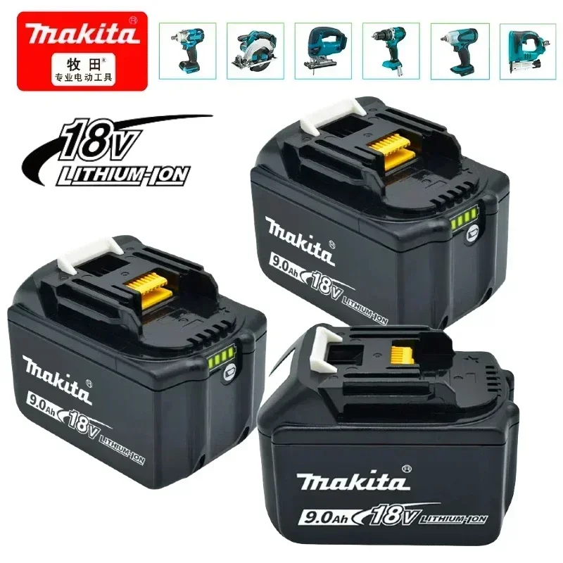 100% Original Makita 9.0Ah for Makita 18V Battery BL1830B BL1850B BL1850 BL1840 BL1860 BL1815 Replacement Lithium Battery