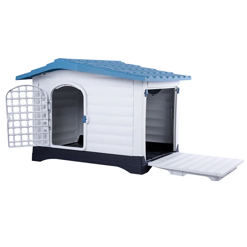 Dog House Samo Golden Fur Room Large Space Double Door Ventilation PP Material Dog Kennel Four Seasons Outdoor Pet Villa