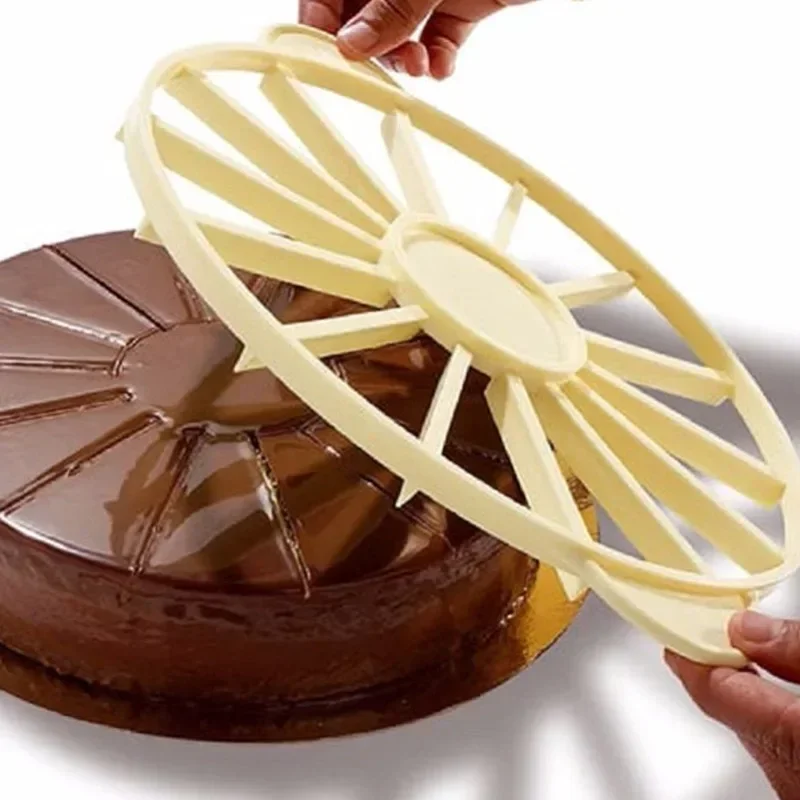 10/12 Slices Cake Equal Portion Cutter Round Bread Cake Mousse Divider Slice Marker Baking For Household Kitchen Utensils