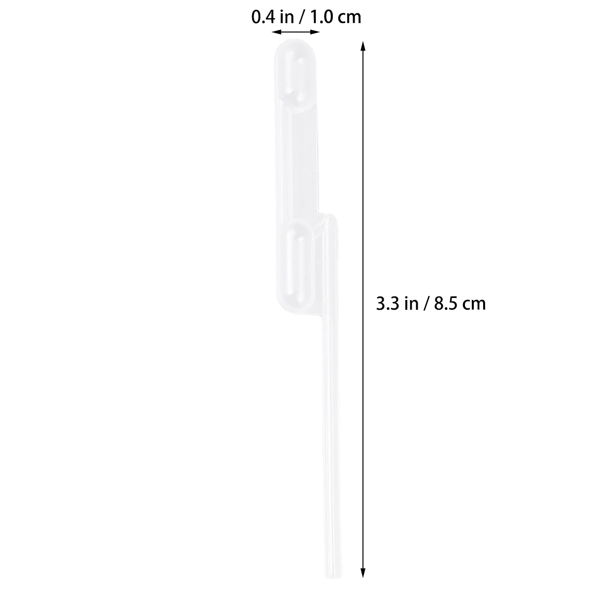

50pcs White Double Cell Pasteur Buret Individually Packaged Straws Quantitative Transfer Eyedropper Lab Equipment