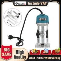 Podofo 800W 30000RPM Electric Manual Trimming Machine Home Use DIY Woodworking Milling Engraving Hand Wood Edge Router Trimmer