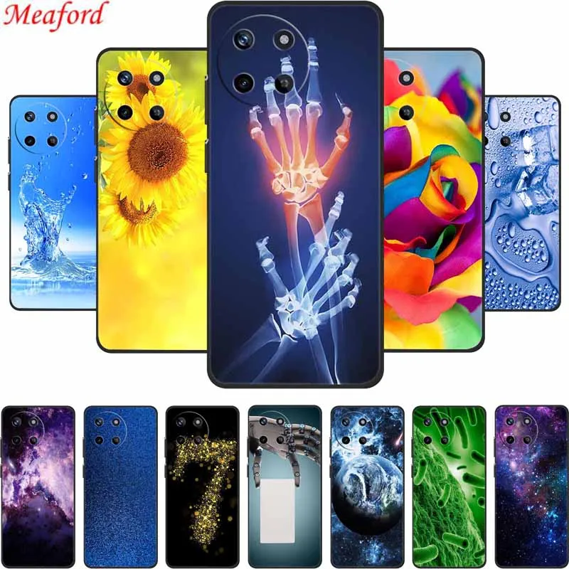 For Realme 11 4G Case Realme11 Phone Cover Black Silicone Soft Phone Case For Realme 11 4G Back Cover Case 6.4\