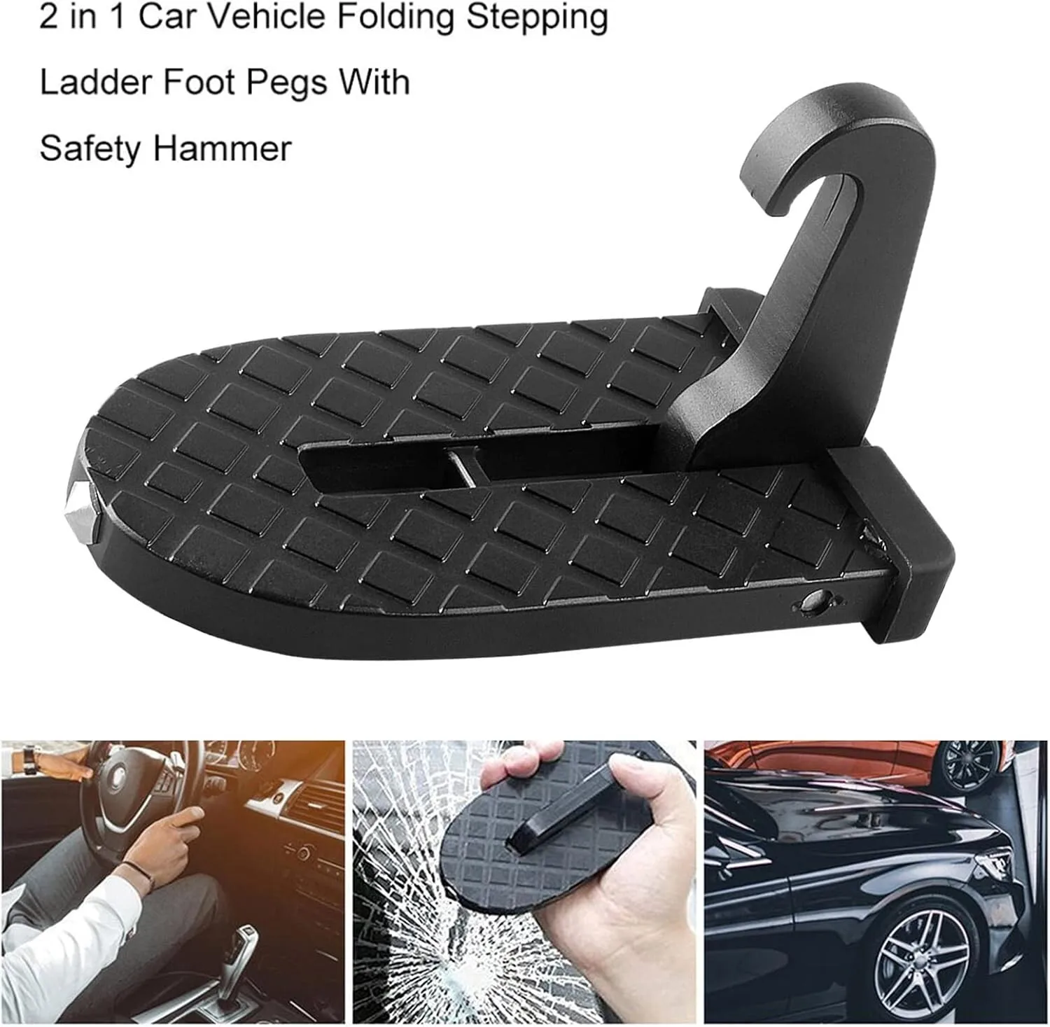 

Universal Car Door Step Folding Roof Rack Foot Pedal Auto Latch Hook Step Peg For SUV Van Truck Auto Exterior Accessories