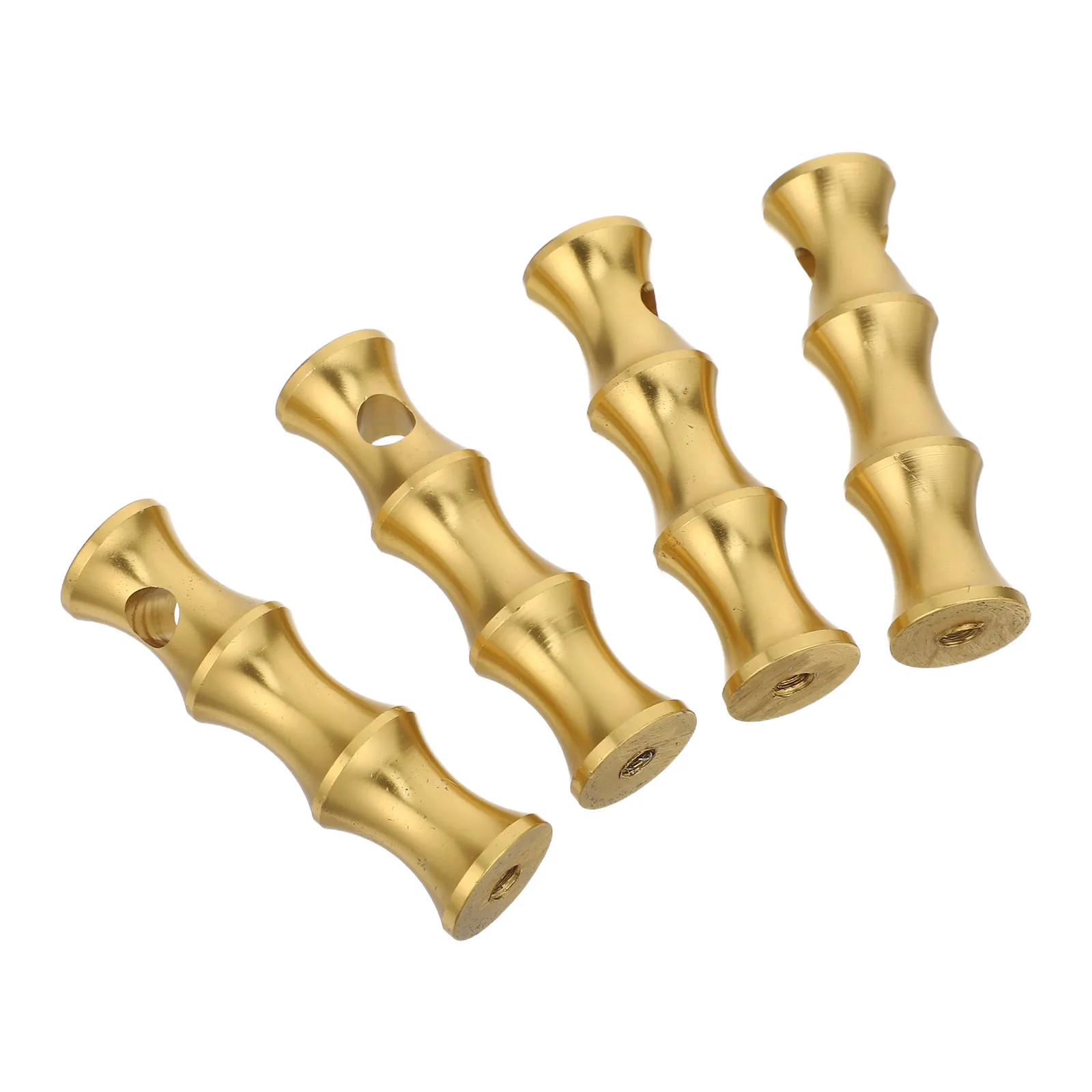 4Pcs Bar Cart Rail Connectors Decorative Rod Coupler Bamboo Joint Head Furniture Tube Connectors for Wine Cabinet Shelf Guard