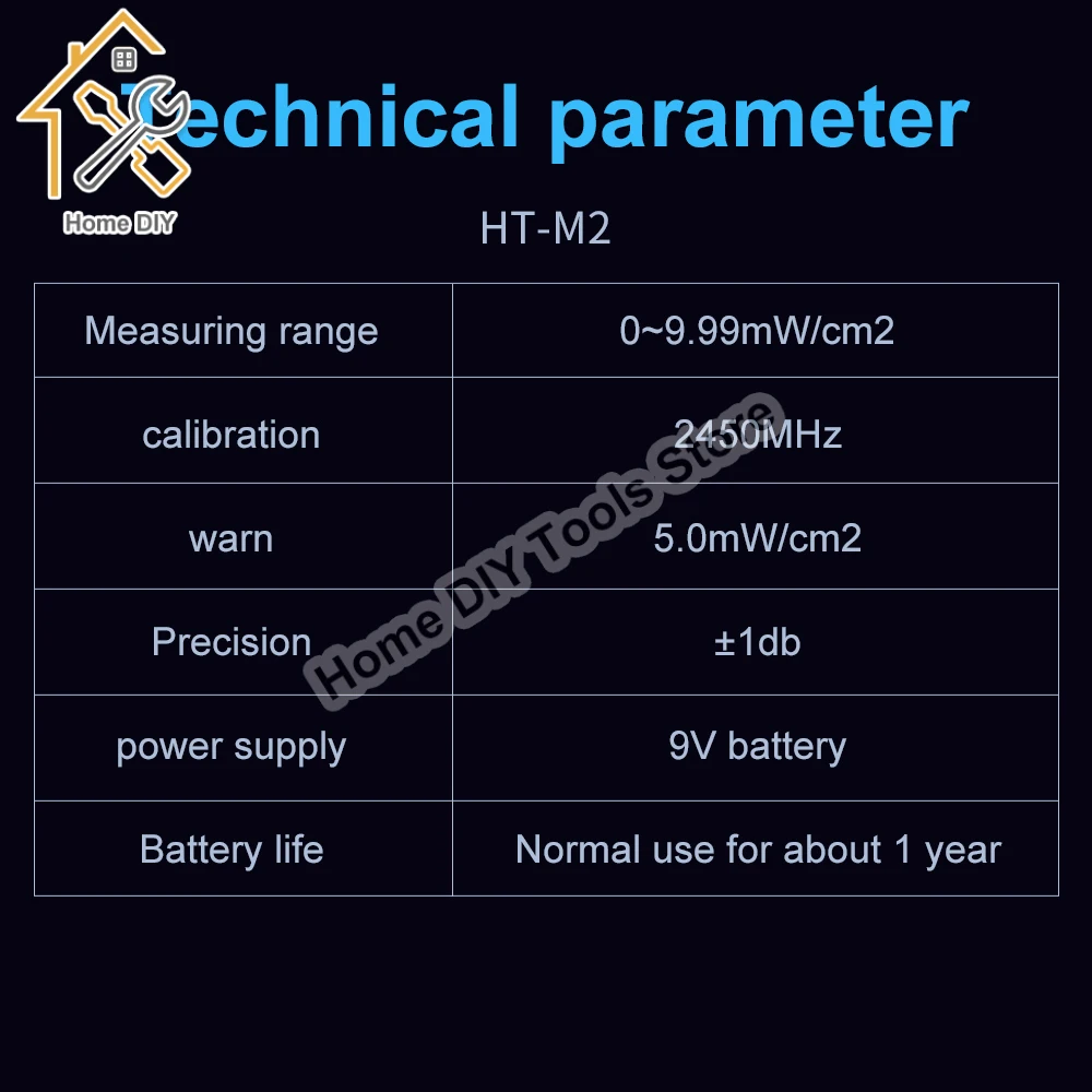 HT-M2 Professionale Digitale LCD Rilevatore di Perdita a Microonde di Alta Precisione Radiazione Tester 0-9.99mW/cm2