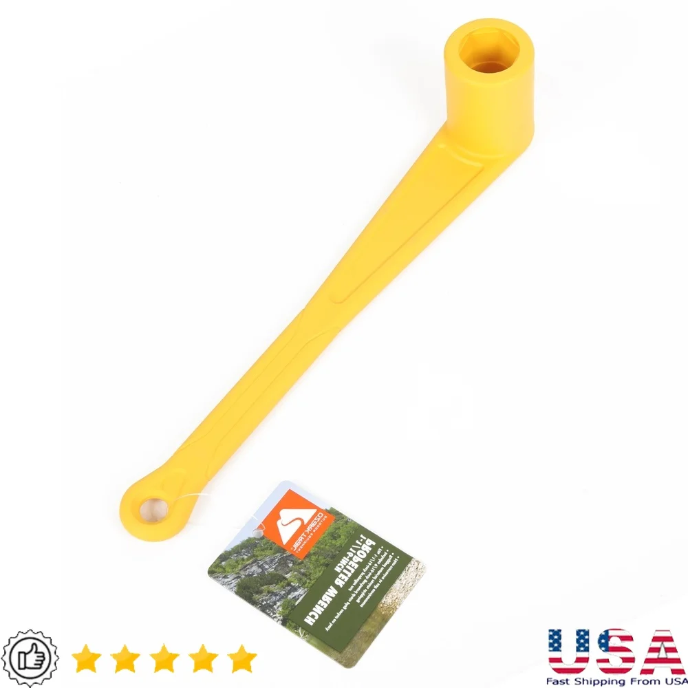 

SAE 1 and 1/16 inch Prop Wrench Dual Propeller Garboard Drain Plug Socket Durable Corrosion Resistant Nylon Tool Boats