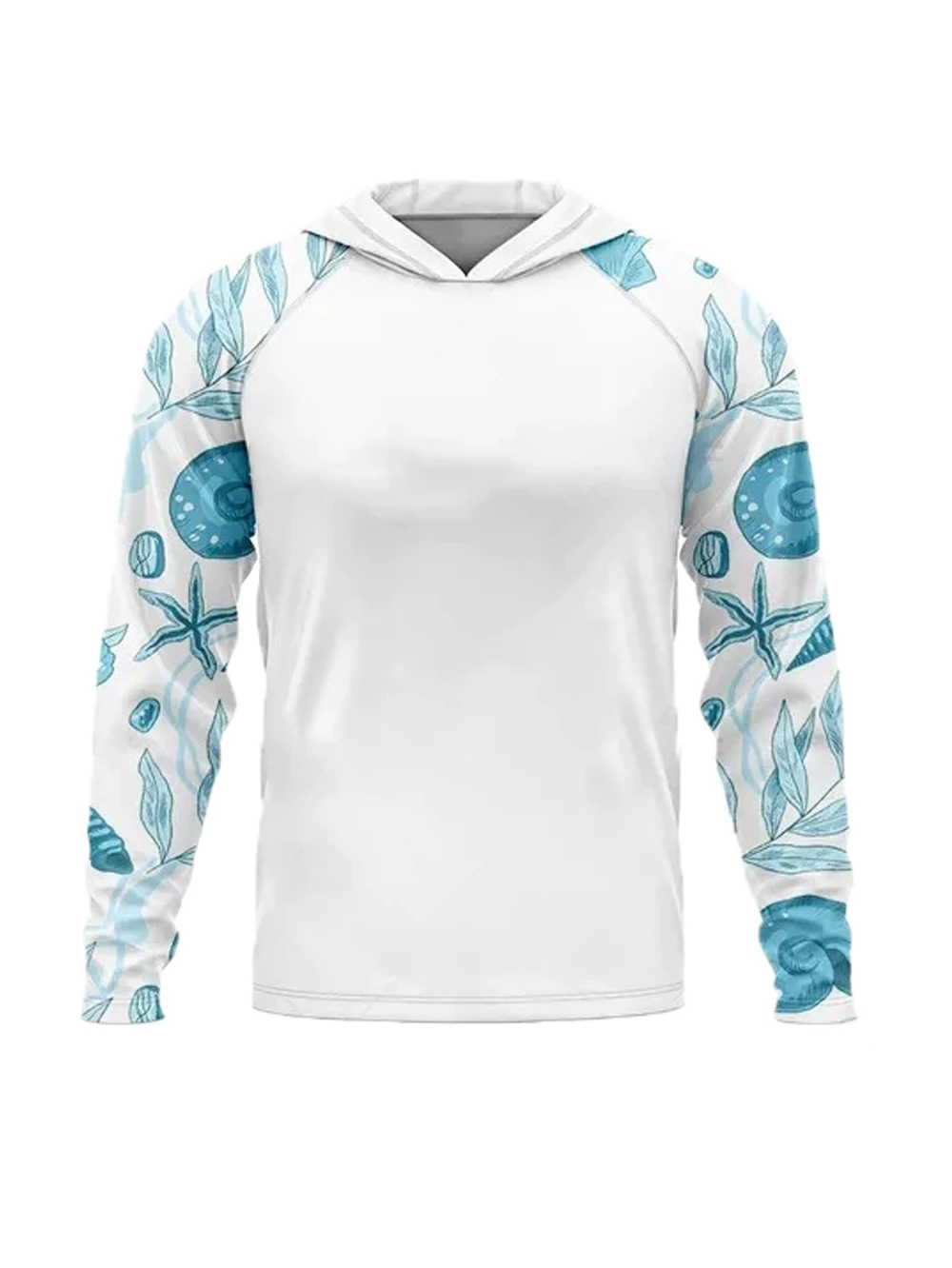 

Men's Sun Protection Hooded T-shirts UPF 50+ Long Sleeve Quick Dry Breathable Hiking Go Fishing Shirts UV-Proof