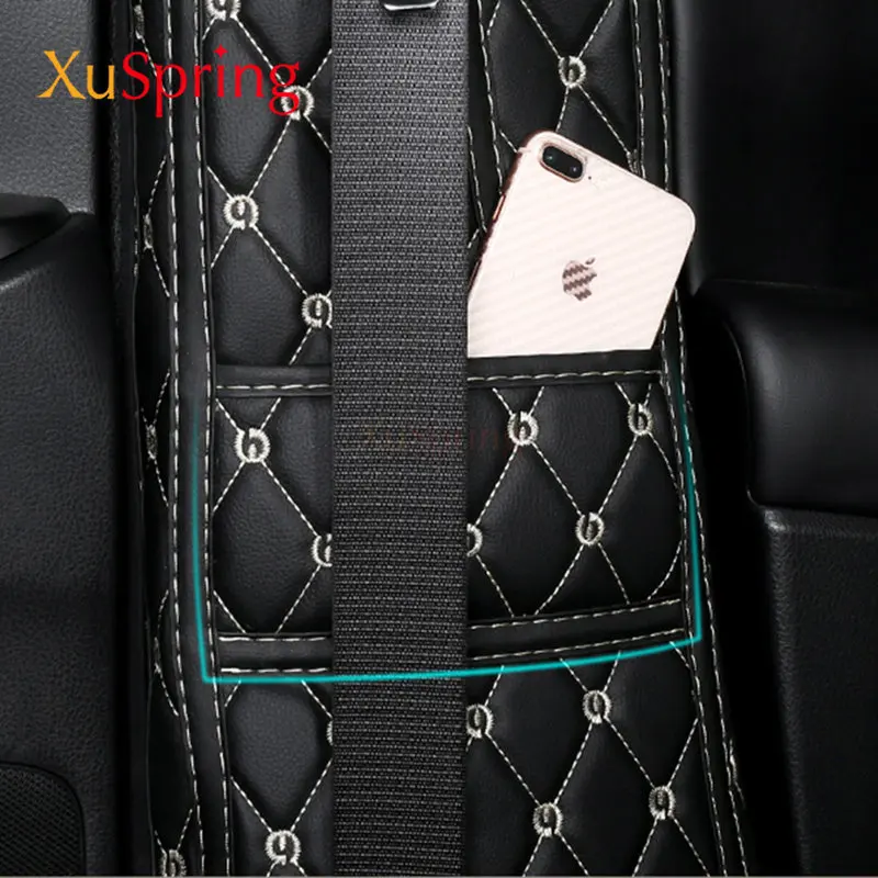 Car Interior B Pillar Anti-kick Protective Mat for Mitsubishi Outlander 2013-2018 2019 2020 2021Cushion Pad Case Cover Stickers