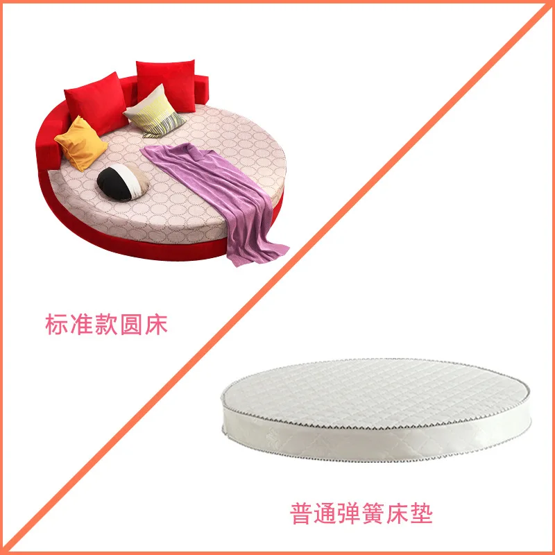 سرير مستدير سرير مزدوج زفاف الأميرة موضوع فندق النسيج جولة جلدية سرير مستدير نسيج المشاهير الإنترنت #2