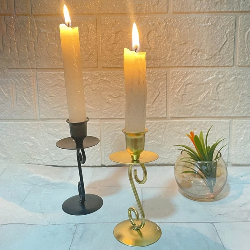 Holder Wrought Iron Taper Candlestick Holder Enhances Holiday and Wedding Decors Dropshipping