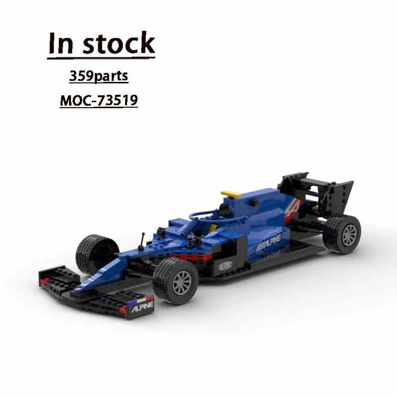 MOC-73519 Neues klassisches Sportwagen-Rennbausteinmodell 359 Teile Jungen Kindergeburtstag Baustein Spielzeug Geschenk