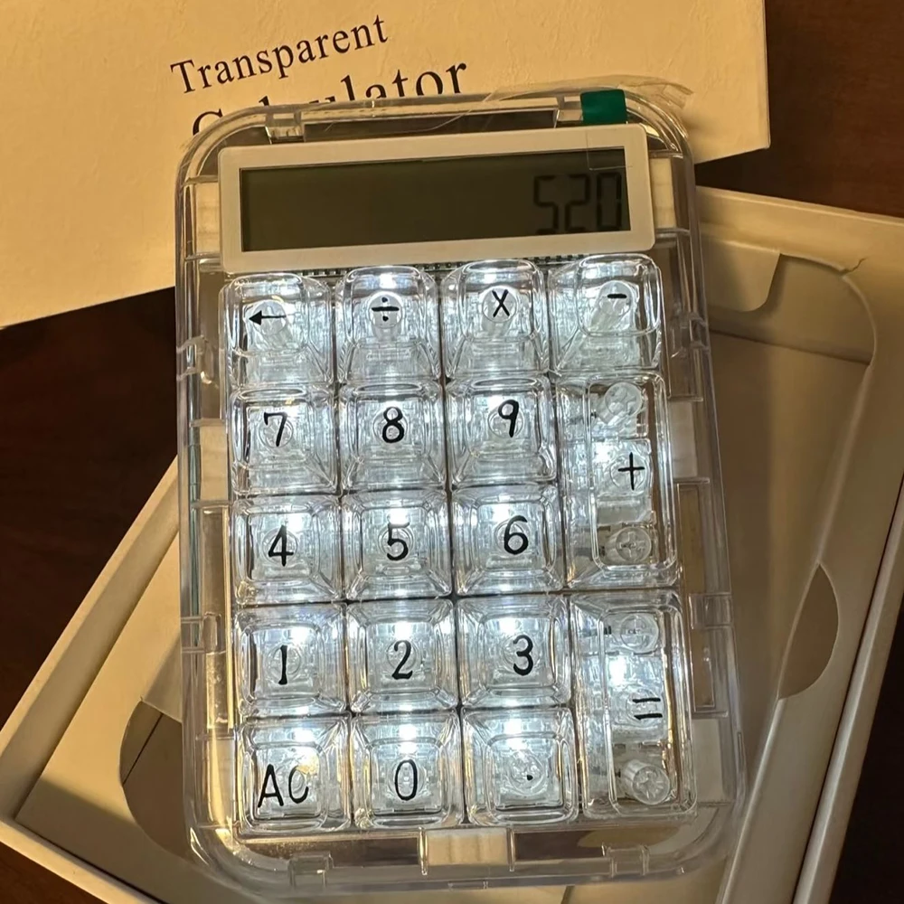 New Creative Calculator Transparent Laptop Tablet Universal External Keypad Multi-function Office Calculator Gift for Boyfriend