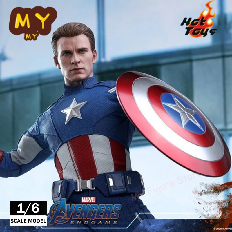 

Original Hot Toys Captain America Action Figure 1/6 Avengers Endgame Steve Rogers Statue Marvel Figures HT MMS563 Model Toy Gift