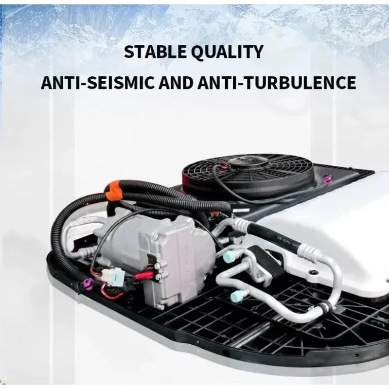 Climatiseur de toit 12 volts monté sur le toit, climatiseur de stationnement électrique Dc 12v 24v pour voiture, Van, camion, Bus, caravane