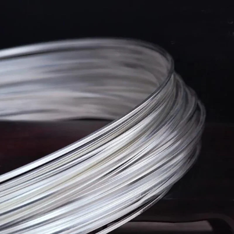 Silver Wire Hard Round Solid 925 Sterling Silver For Jewelry DIY Beading Wire Accessories 0.3mm 0.4mm 0.5mm 0.8mm 1mm 2mm 3mm