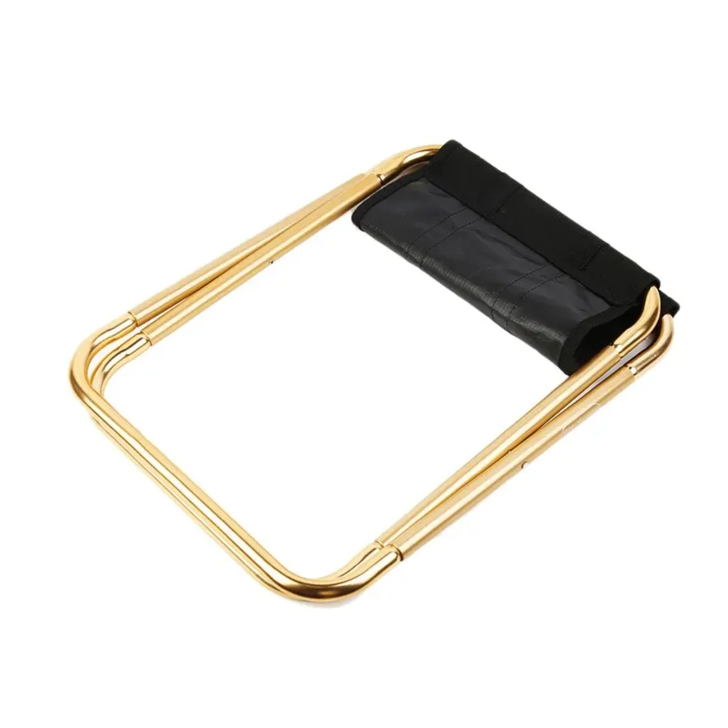 

Outdoor Camping Chair Golden Aluminum Alloy Folding Chair With Stool Seat Fishing Camping