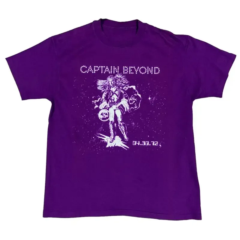 Rare Captain Beyond Band Cotton Purple For Fan T Shirt AL66