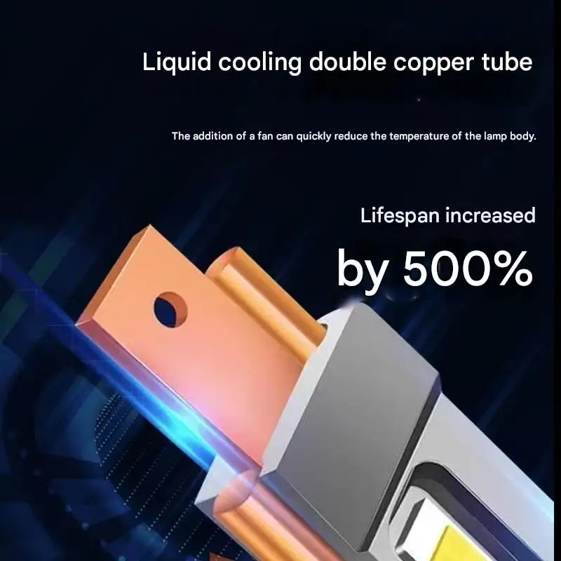 V6 عالية الطاقة LED ضوء العمل 140 واط 12-رقاقة الليزر المزدوج النحاس أنبوب سيارة العلوي H4 H7 ترقية للاستخدام السيارات والطرق الوعرة