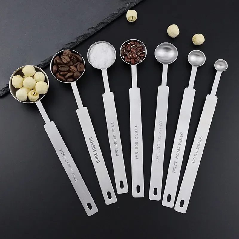 

1Pc Stainless Steel Coffee Measuring Scoop, Long Handled Metal Measure Spoon, Tea Tools Accessories