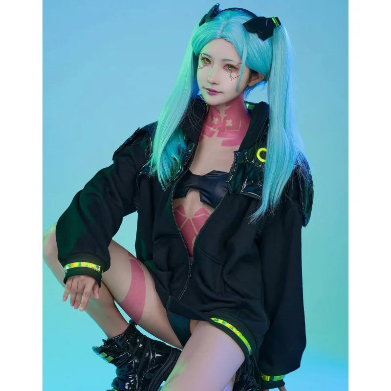 

☆YunCos .fm Women’s Cosplay Costume Punk Jacket Set with Shoe Cover Hair Band and Stickers☆