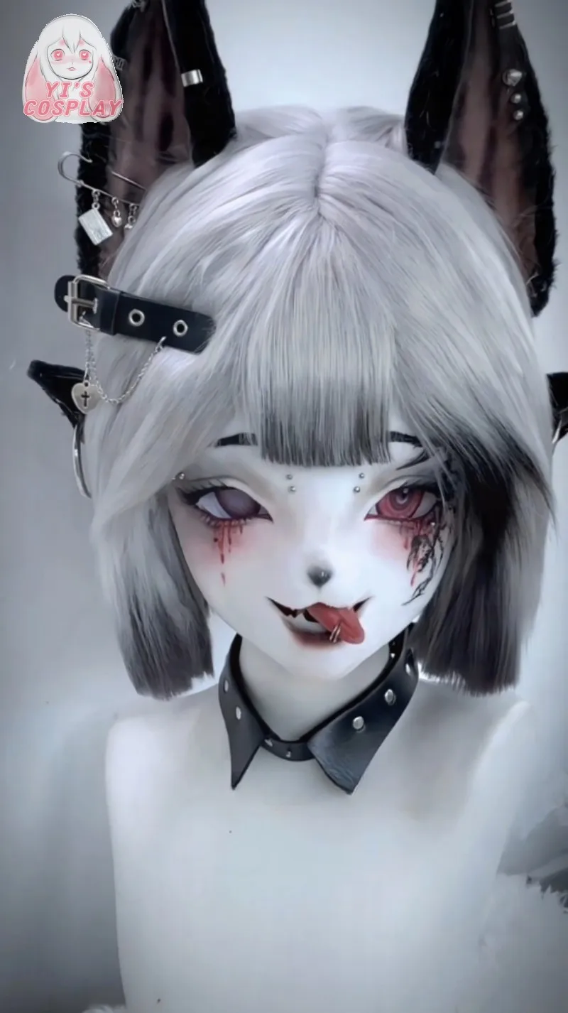 Kigurumi Head Customized Fursuit Kemono Head Handcraft Custom Fursuit head Furry Yis Cosplay Kemono Headsets Beast