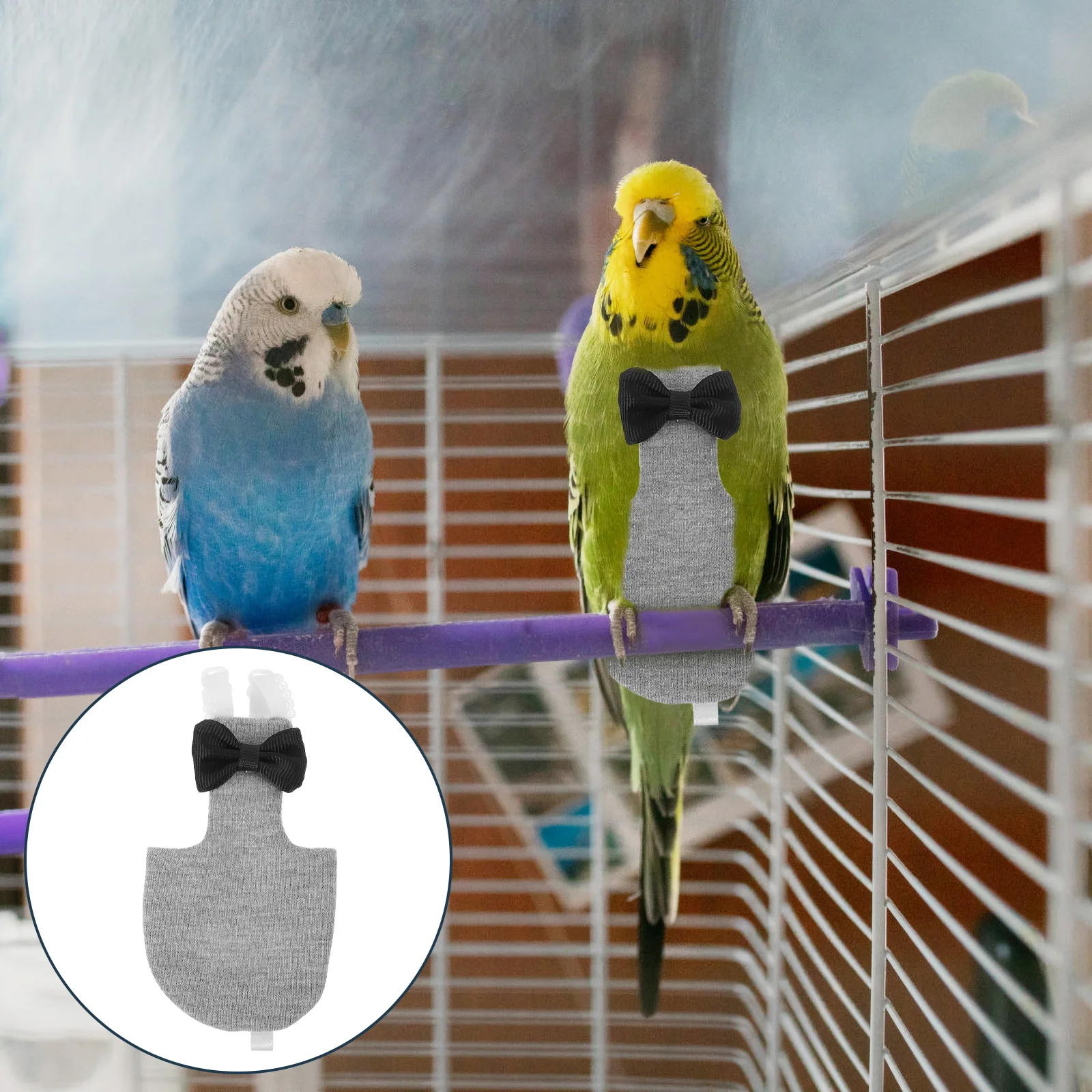 

Stylish Parrot Diaper Reusable Bird Flight Suit Skin-Friendly Washable Pet Bird Clothing Lightweight Decorative Costume For