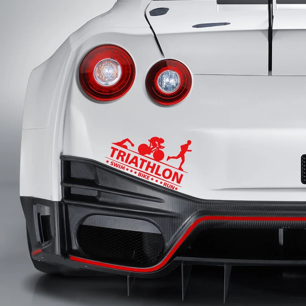 Car Sticker Triathlon Swim Bike Run Athlete Sport Trunk Vinyl Decal Motorcycles Auto DIY Exterior Decoration Sticker Accessories