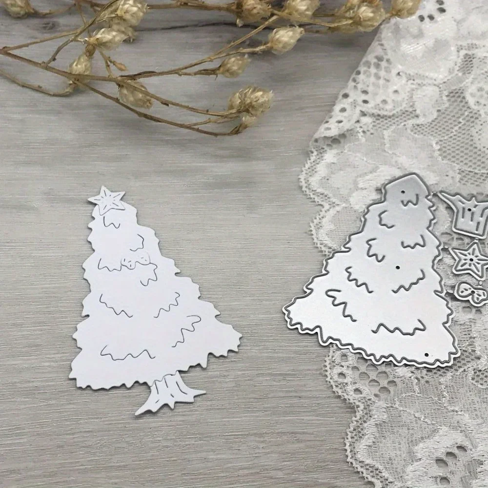 

1pcs metal cutting dies cut die mold Christmas tree decoration Scrapbook paper craft blade punch stencils dies