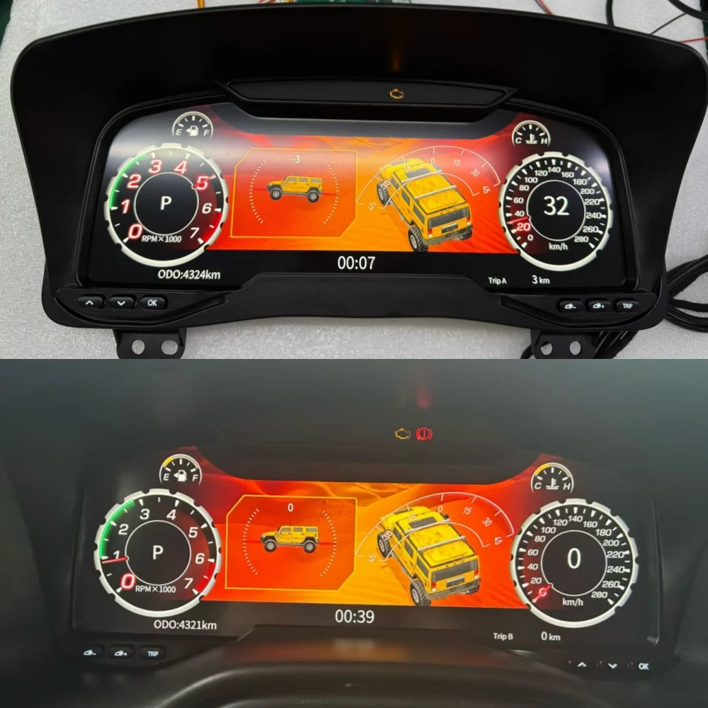 For Hummer H3 2005 2006 2007 2008 2009 2010 Car Dashboard Instrument Display Speedometer Virtual LCD Instrument Cluster Cockpit
