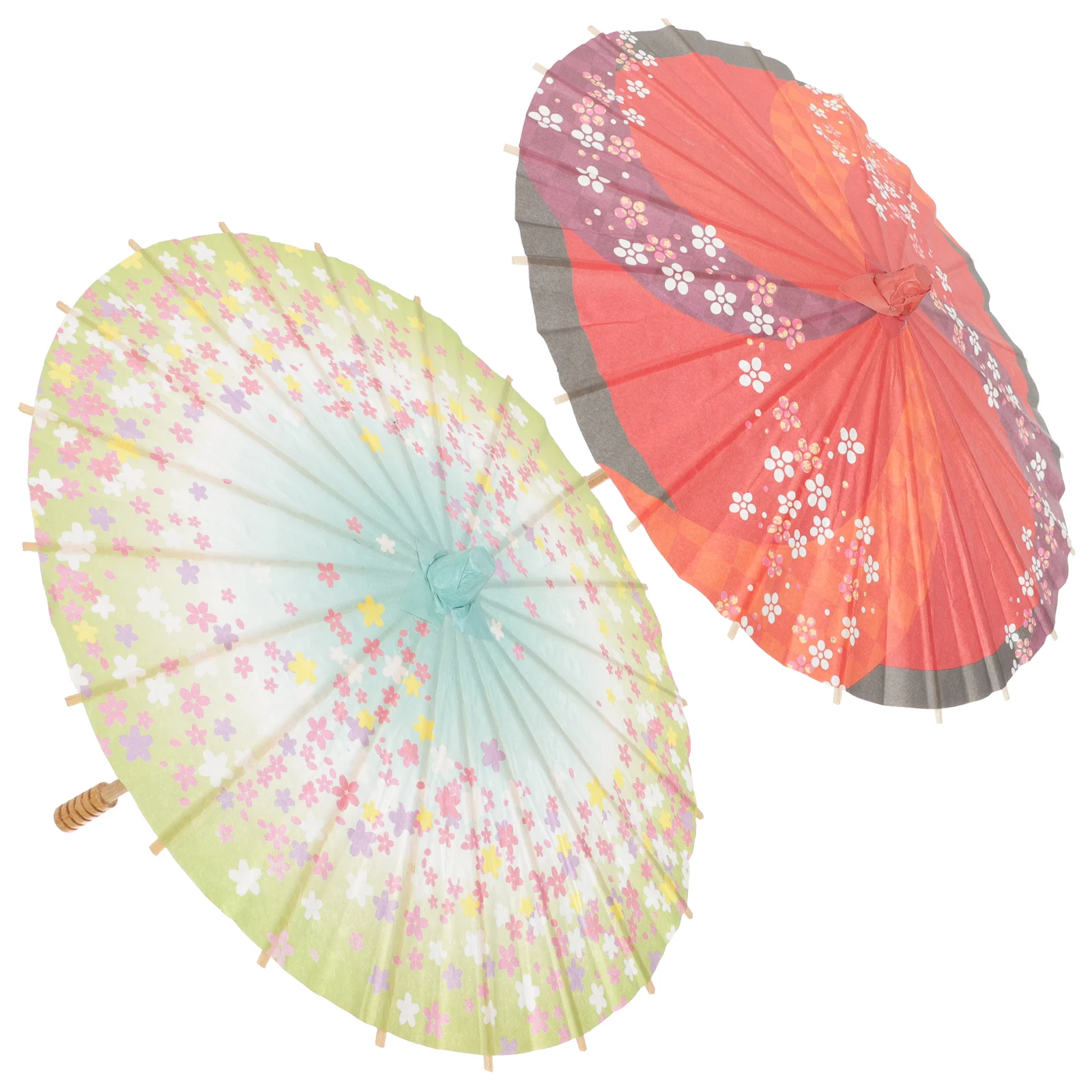 

2pcs Umbrella 30cm Green Japanese Paper Parasol Umbrella Photography Prop Home Festival Photography Prop
