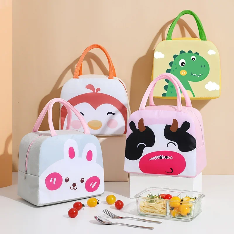 Cartoon Cute Lunch Box Bag Portable Bento Bag To Work and School with Rice Insulation Bag