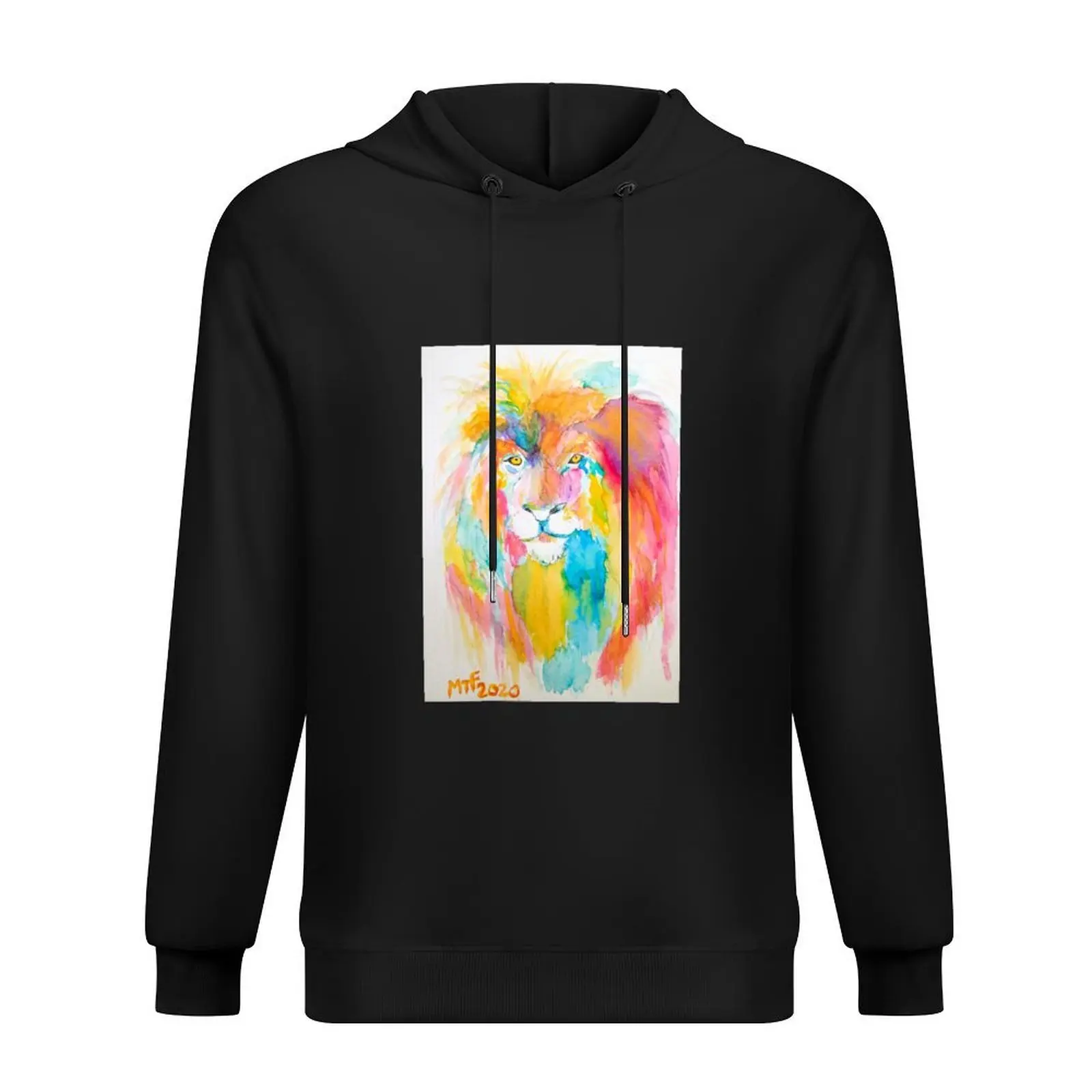 

King of the Beasts, Colorful watercolor lion Hoodie autumn new products mens designer clothes autumn jacket men anime hoodie