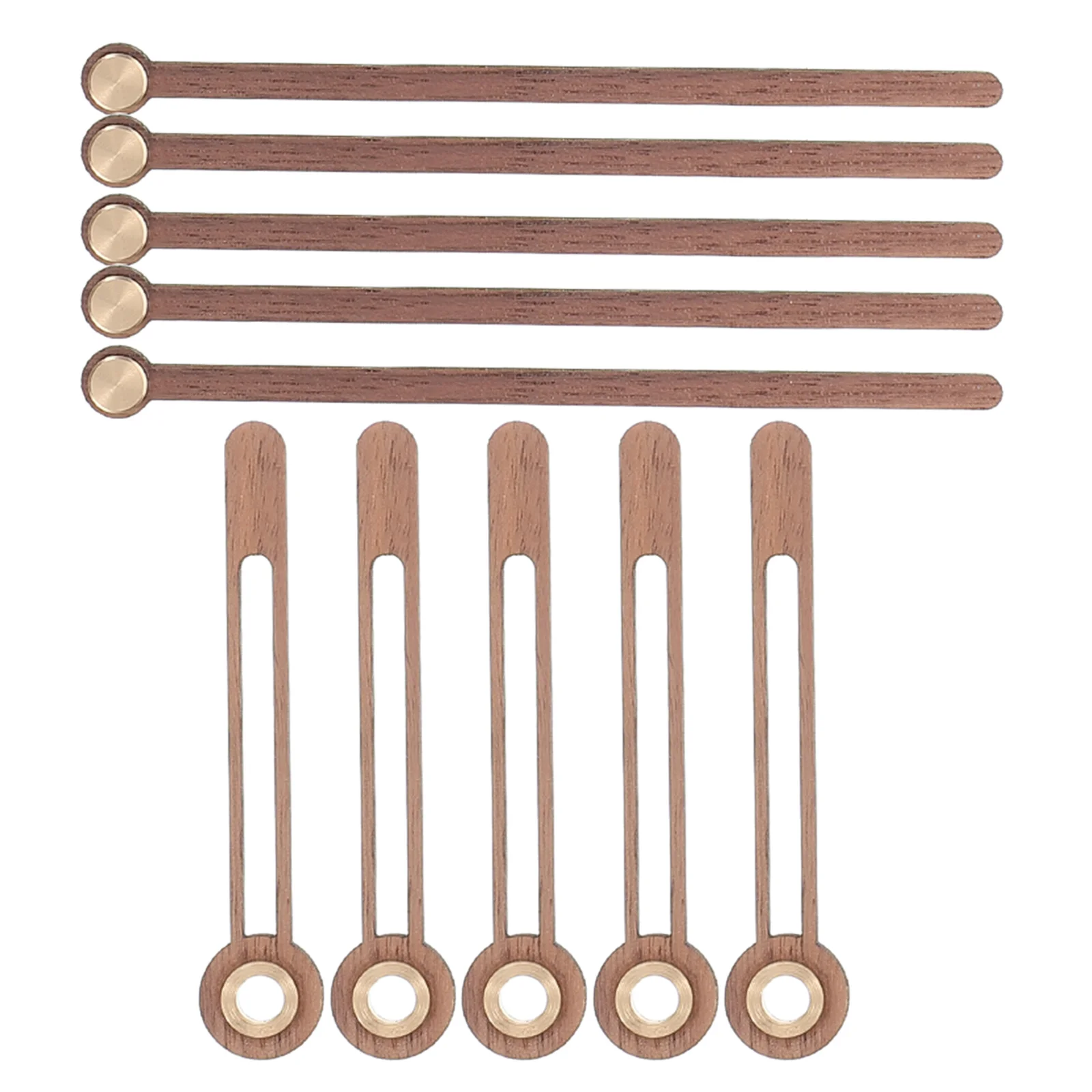 

5 Sets Wooden Clock Hands Needles Wall Clocks Movement Quartz Clock Mechanism 3D Walnut Wood Repair Silent Sweep Fine