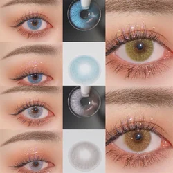 MORNINGCON Wine Gray Myopia Prescription Soft Colored Contacts Lenses For Eyes Small Beauty Pupil Make Up Natural Yearly