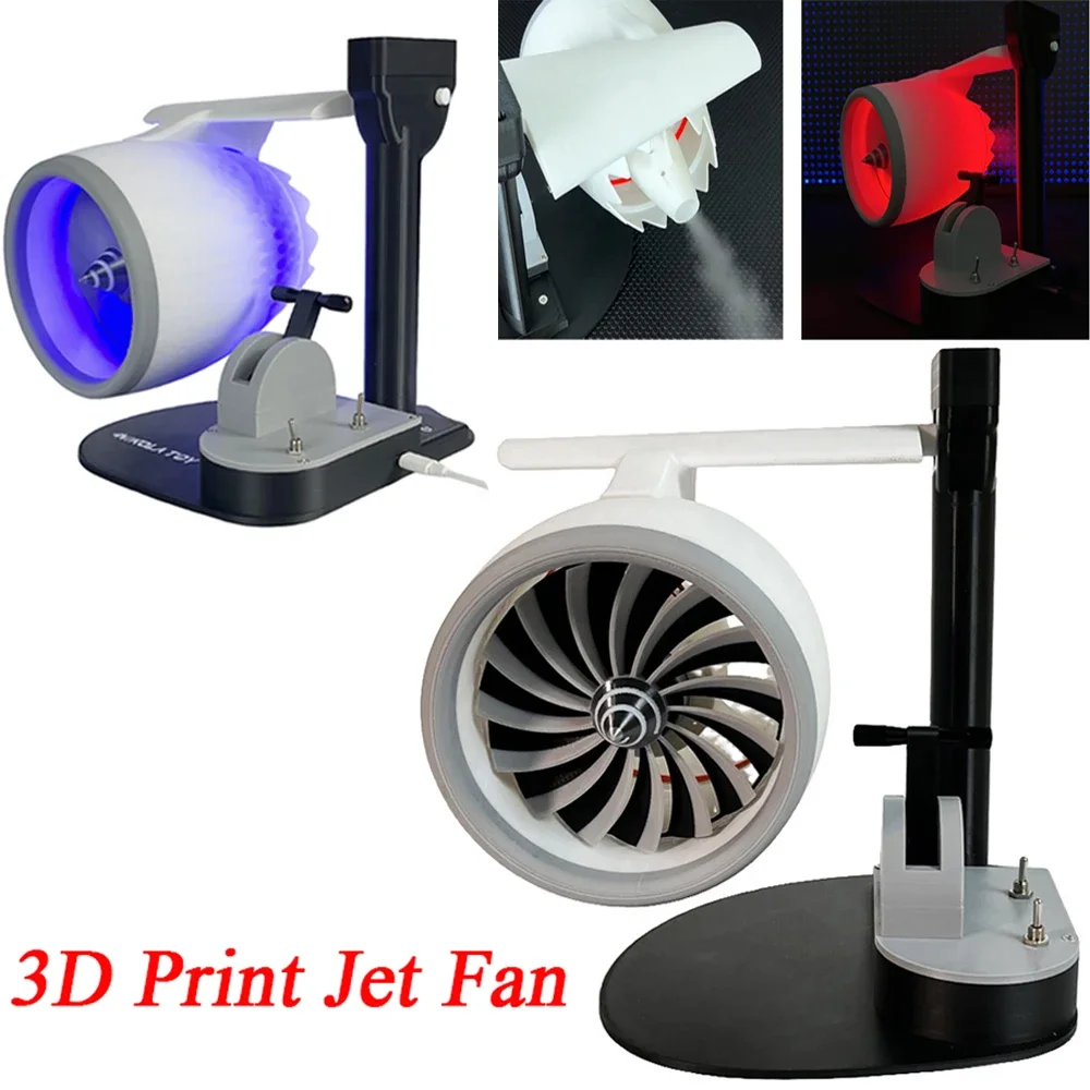 【Schnelle Lieferung】Turbofan-Motormodell, Jet-Lüfter, Spielzeug, 3D-Druck, Jet-Lüfter, Desktop-Lüfter mit 50 ml Fassungsvermögen, Ultraschall-Zerstäubungsgerät D
