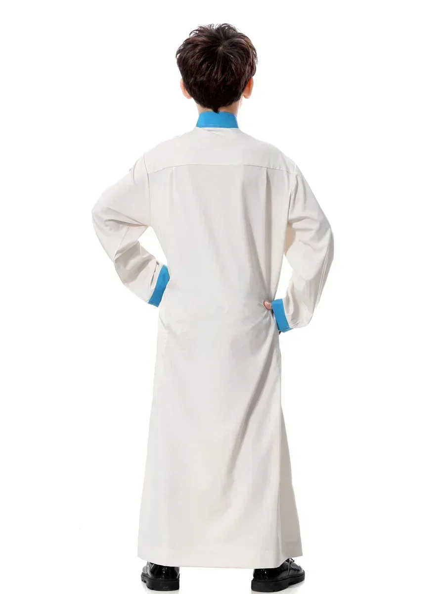 Ramadan Musulmano Bambini Ragazzo Abaya Jubba Thobe Ragazzo Abito lungo Caftano Bambini Abito islamico Dubai Arabo Caftano Abiti arabi sauditi