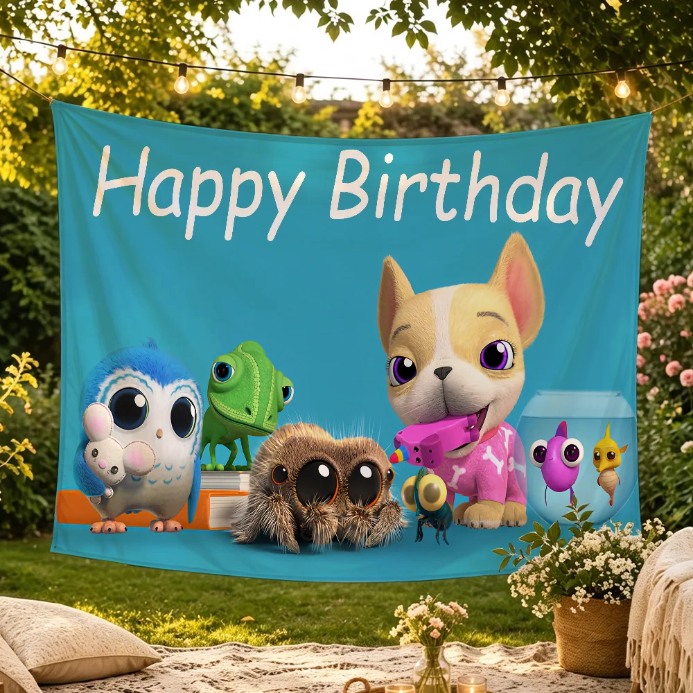 Cartoon Cute Lucas the Spider flag Advertising Banner for Camping Decoration Outdoor & Garage Wall Hanging Decorations
